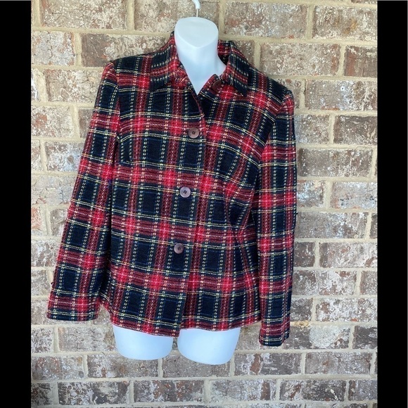 Sag Harbor Vintage Tartan Plaid  Blazer size 10 - Picture 1 of 9